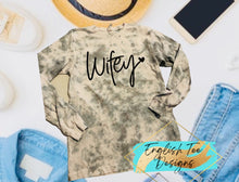 Load image into Gallery viewer, Dyed Wifey Long Sleeve Tee