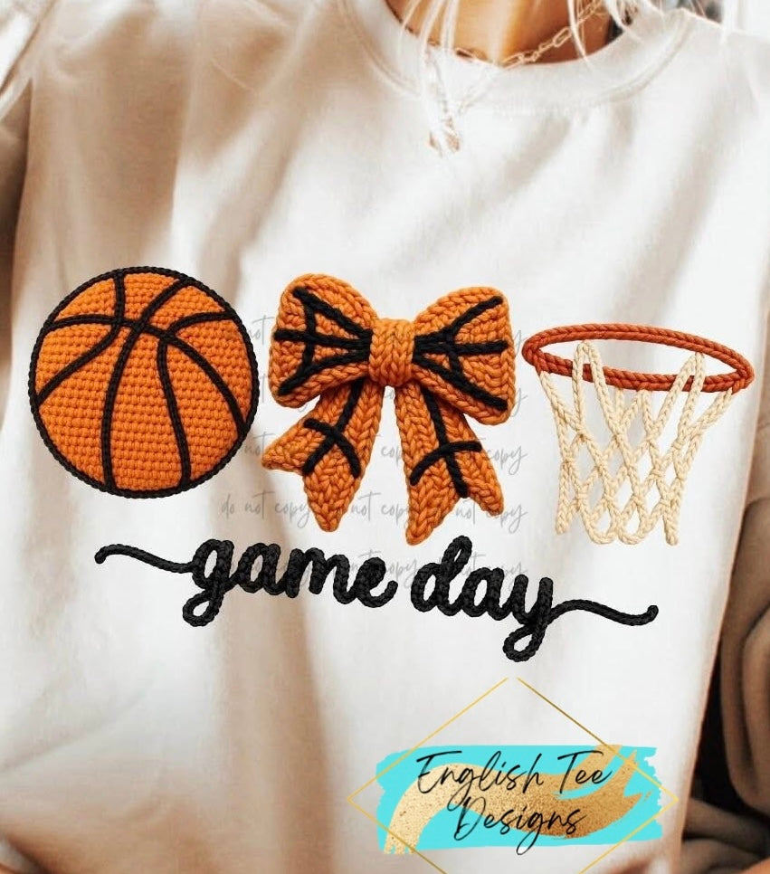 Basketball Game Day Faux Yarn