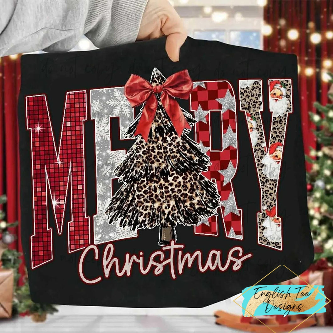Merry Christmas Leopard Tree