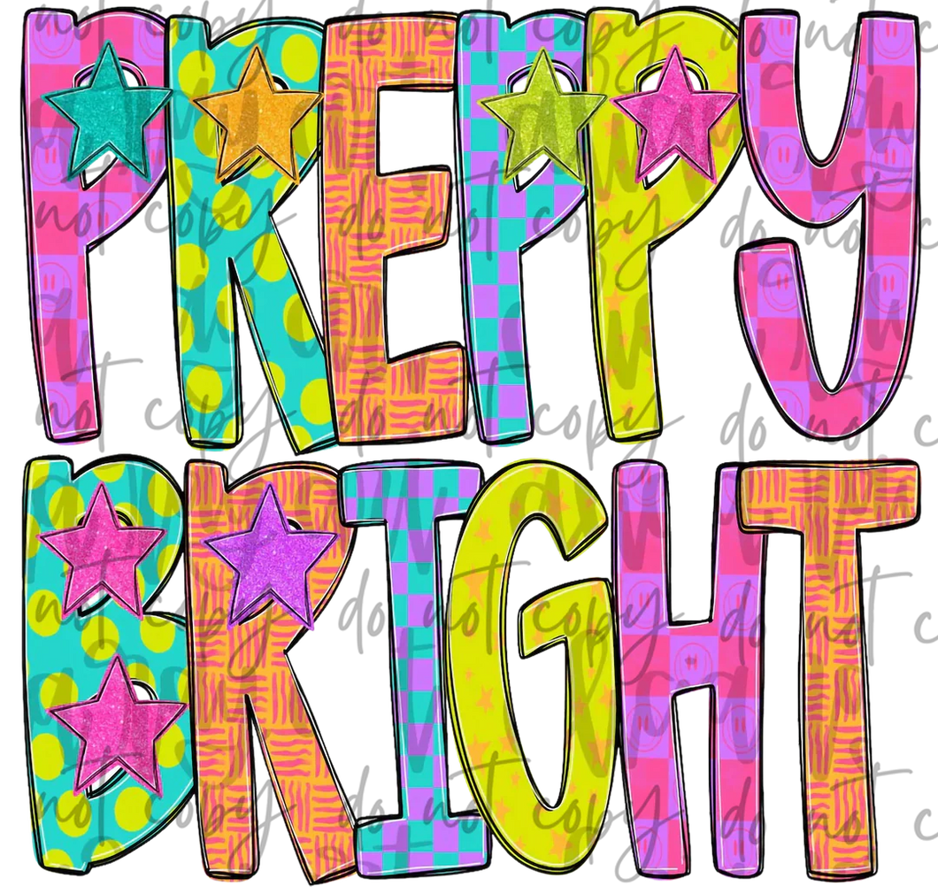 Custom Name/Mascot- Preppy Bright