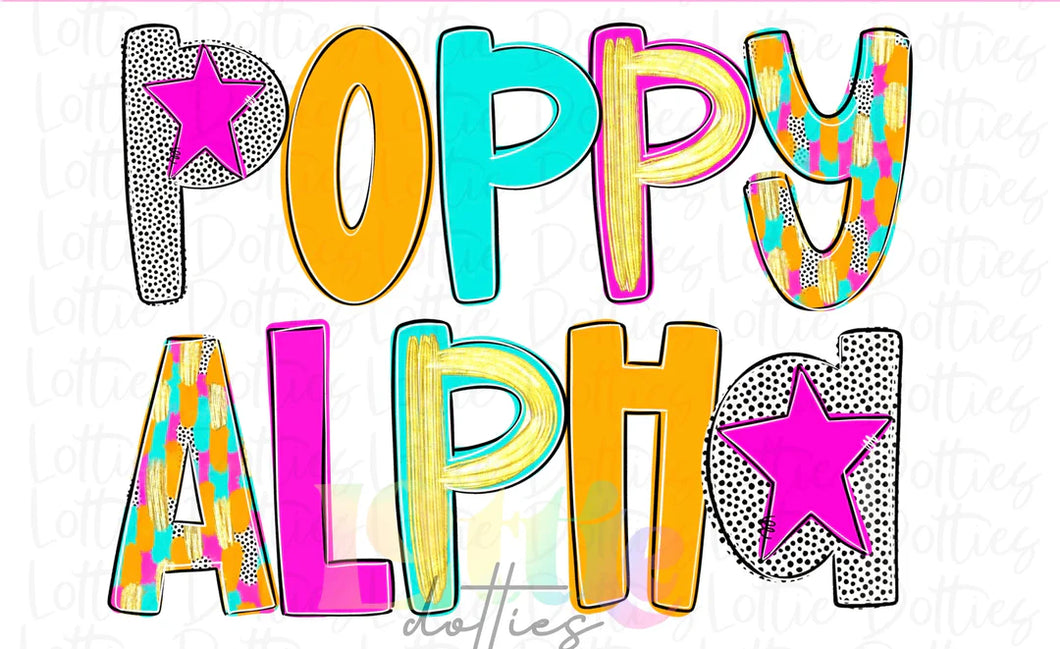 Custom Name/Mascot- Poppy Alpha