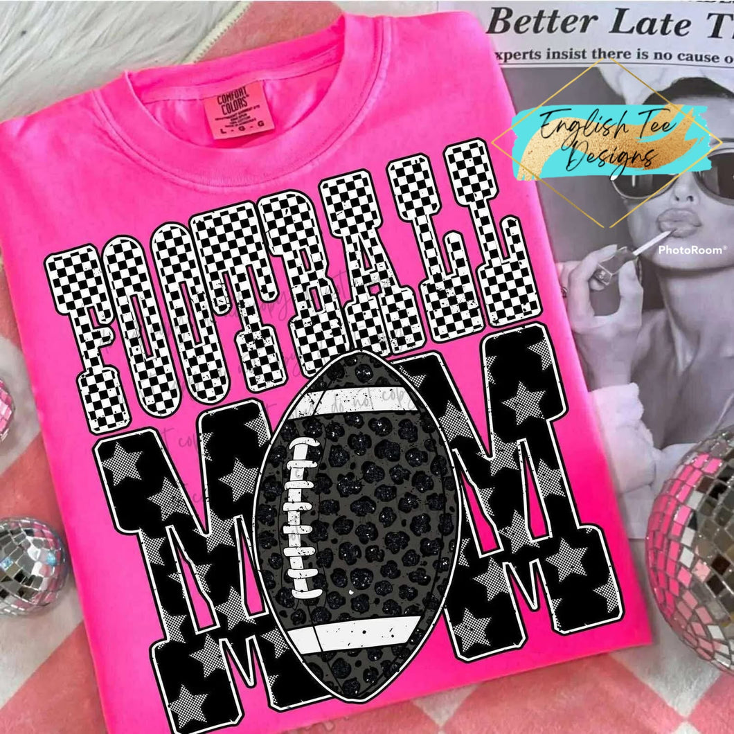 Checkered Football Mom