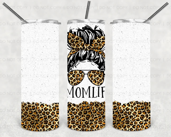 Mom Life Leopard Tumbler