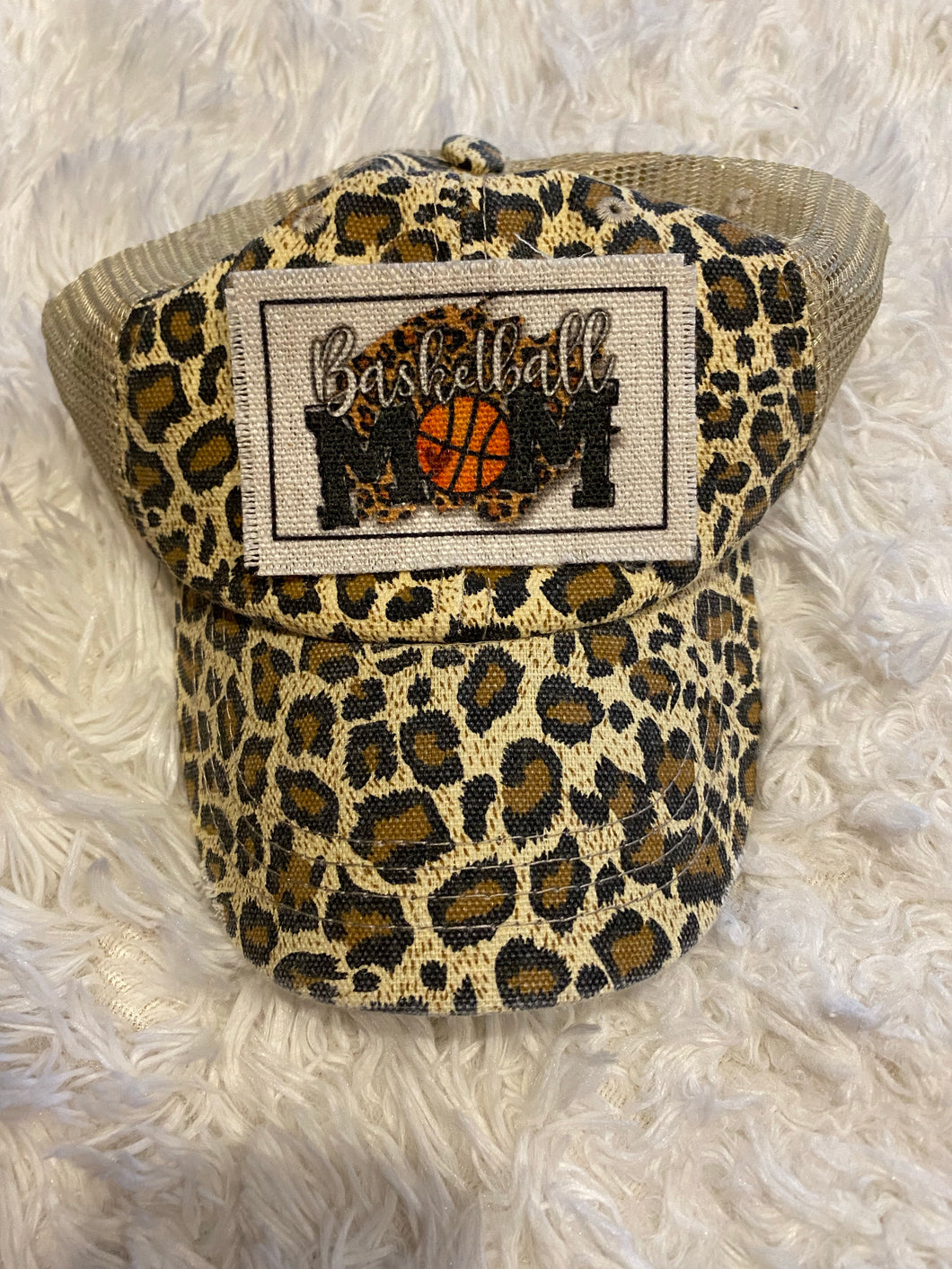 Leopard Basketball Mom Hat