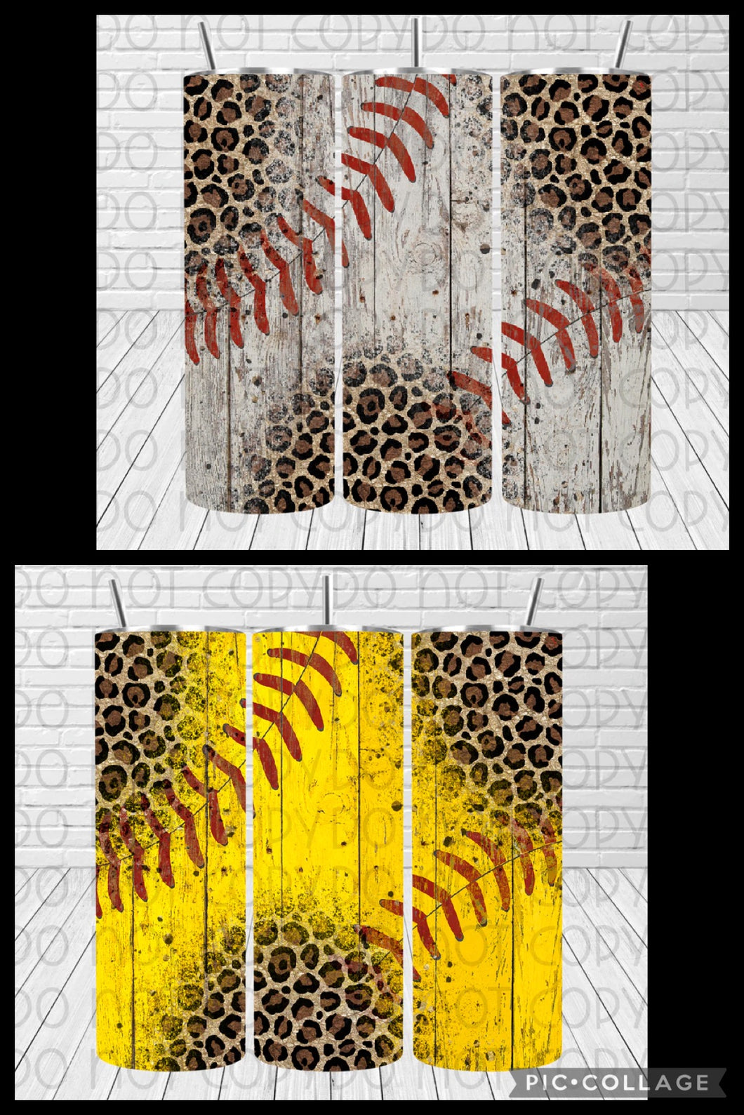 Leopard Baseball/Softball Tumbler